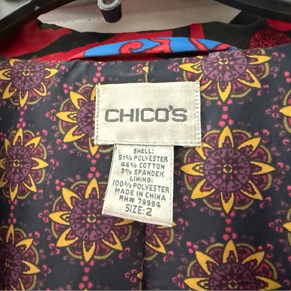 Chico's Multicolor Patterned Jacket - Picture 2 of 3